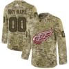Custom Detroit Red Wings Jersey Name And Number Camo