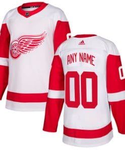 Custom Detroit Red Wings Jersey Name And Number White