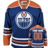 Custom Edmonton Oilers Jersey Name And Number Blue