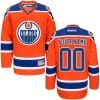Custom Edmonton Oilers Jersey Name And Number Orange Reebok Premier Alternate
