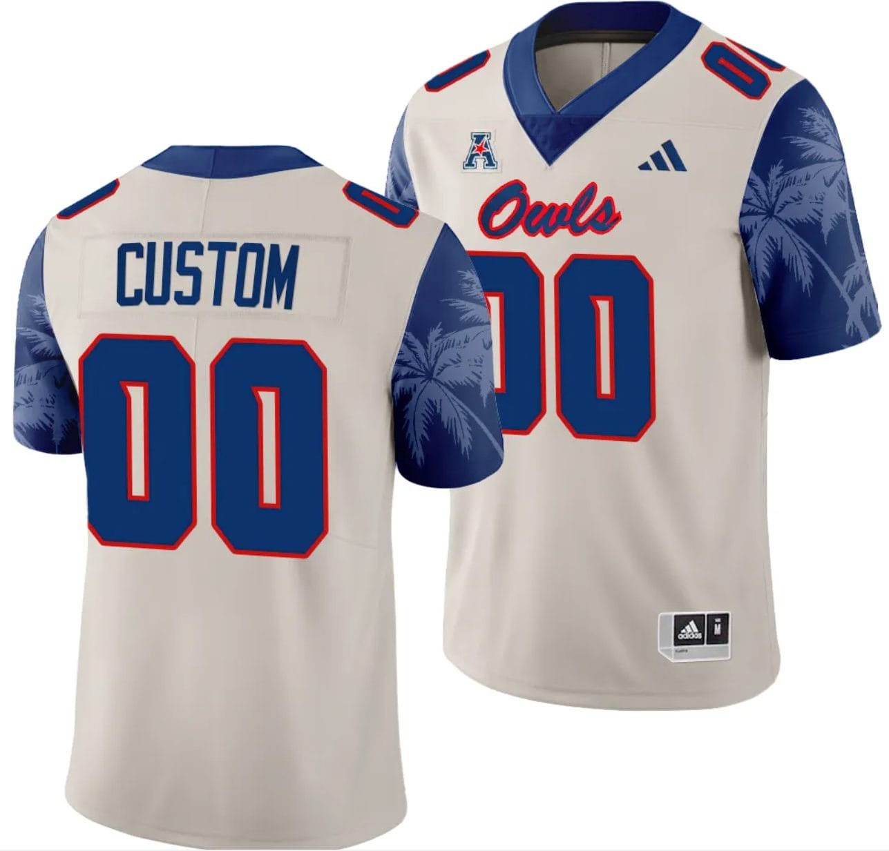 Custom FAU Owls Jersey Name and Number Alternate Football Game Sand 2023 1 Custom FAU Owls Jersey Name and Number Alternate Football Game Sand 2023