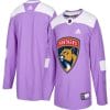 Custom Florida Panthers Jersey Name And Number Purple Pink Hockey Fights Cancer Practice