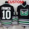 Custom Hartford Whalers Jersey Name And Number Black Throwback 4 Custom Hartford Whalers Jersey Name And Number Black Throwback