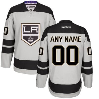 Custom Los Angeles Kings Jersey Name And Number Gray Alternate NHL Reebok Hockey