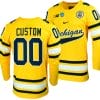 Custom Michigan Wolverines Jersey Name and Number 2023 NCAA Hockey Tournament Maize 4 Custom Michigan Wolverines Jersey Name and Number 2023 NCAA Hockey Tournament Maize