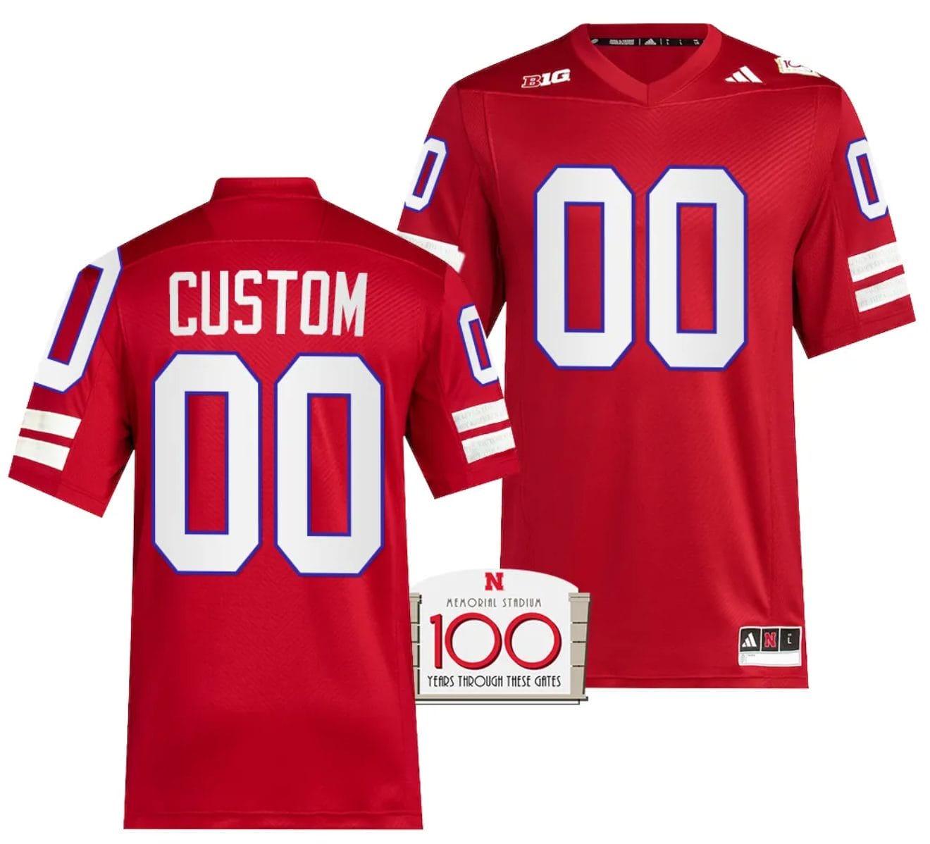 Custom Nebraska Cornhuskers Jersey Name and Number 100th Anniversary Red 2023 Alternate Football 1 Custom Nebraska Cornhuskers Jersey Name and Number 100th Anniversary Red 2023 Alternate Football