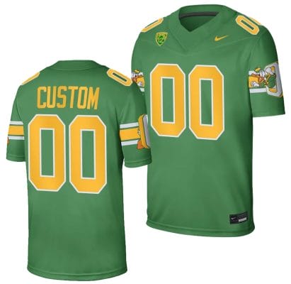 Custom Oregon Ducks Jersey Name and Number Football Game College Green 2023-24