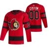 Custom Ottawa Senators Jersey Name And Number 2020-21 Red Reverse Retro Alternate NHL