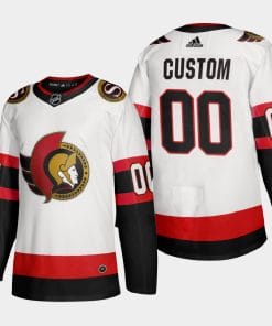 Custom Ottawa Senators Jersey Name And Number 2020-21 White Player Away NHL