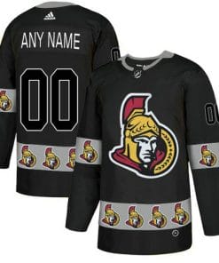 Custom Ottawa Senators Jersey Name And Number Black Team Logos Fashion