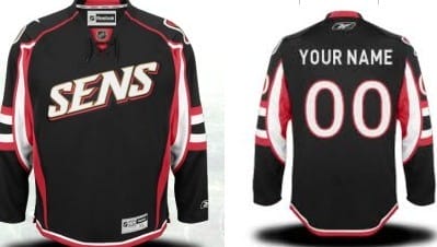 Custom Ottawa Senators Jersey Name And Number Black Third 8 Custom Ottawa Senators Jersey Name And Number Black Third