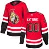 Custom Ottawa Senators Jersey Name And Number Red Drift Fashion