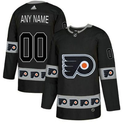 Custom Philadelphia Flyers Jersey Name And Number Black Team Logos Fashion