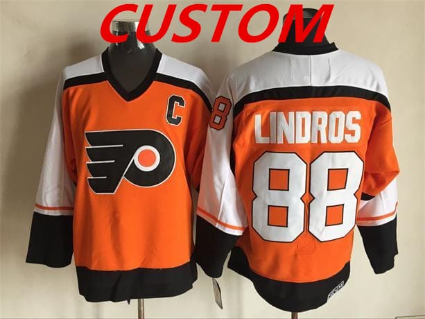 Custom Philadelphia Flyers Jersey Name And Number Orange CCM Throwback NHL Ice Hockey 1 Custom Philadelphia Flyers Jersey Name And Number Orange CCM Throwback NHL Ice Hockey