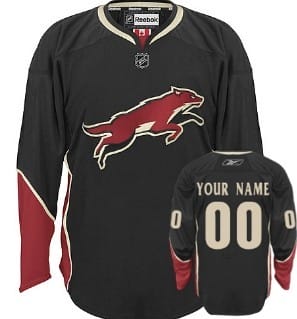 Custom Phoenix Coyotes Jersey Name And Number Third Black 8 Custom Phoenix Coyotes Jersey Name And Number Third Black