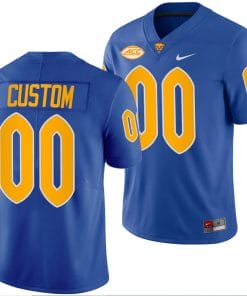 Custom Pitt Panthers Jersey Name and Number Royal College Football Limited Uniform