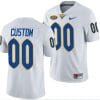 Custom Pitt Panthers Jersey Name and Number White College Football Replica Uniform