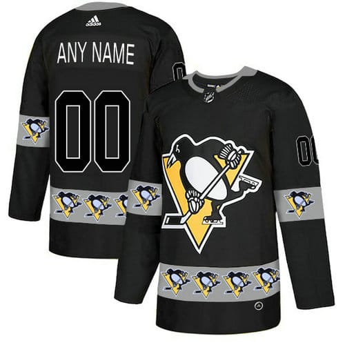 Custom Pittsburgh Penguins Jersey Name And Number Black Team Logos Fashion 1 Custom Pittsburgh Penguins Jersey Name And Number Black Team Logos Fashion