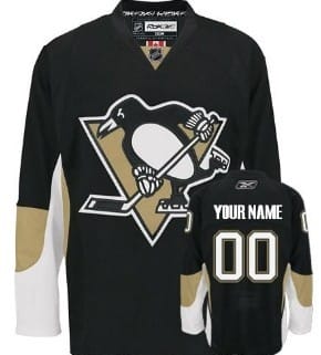 Custom Pittsburgh Penguins Jersey Name And Number Black 8 Custom Pittsburgh Penguins Jersey Name And Number Black