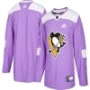 Custom Pittsburgh Penguins Jersey Name And Number Purple Pink Hockey Fights Cancer Practice 5 Custom Pittsburgh Penguins Jersey Name And Number Purple Pink Hockey Fights Cancer Practice