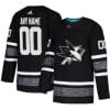 Custom San Jose Sharks Jersey Name And Number 2019 Black NHL All-Star Game Parley