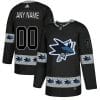Custom San Jose Sharks Jersey Name And Number Black Team Logos Fashion