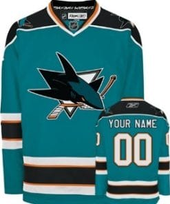 Custom San Jose Sharks Jersey Name And Number Blue