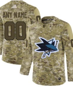 Custom San Jose Sharks Jersey Name And Number Camo