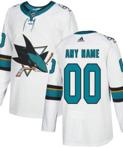 Custom San Jose Sharks Jersey Name And Number NHL White