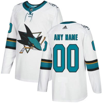 Custom San Jose Sharks Jersey Name And Number NHL White