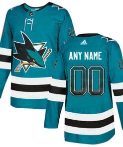 Custom San Jose Sharks Jersey Name And Number Teal Drift Fashion