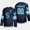 Custom Seattle Kraken Jersey Name And Number 2021-22 Navy Home NHL 4 Custom Seattle Kraken Jersey Name And Number 2021-22 Navy Home NHL