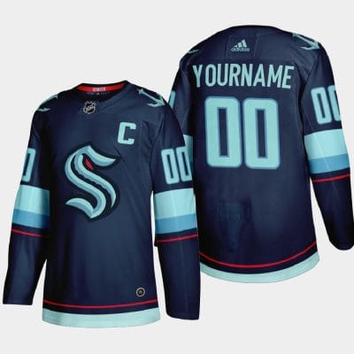Custom Seattle Kraken Jersey Name And Number 2021-22 Navy Home NHL 8 Custom Seattle Kraken Jersey Name And Number 2021-22 Navy Home NHL