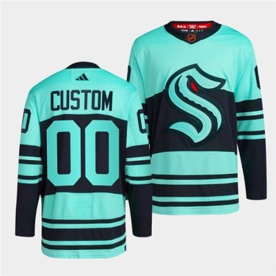 Custom Seattle Kraken Jersey Name And Number 2022-23 Reverse Retro Ice Blue 8 Custom Seattle Kraken Jersey Name And Number 2022-23 Reverse Retro Ice Blue