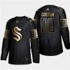 Custom Seattle Kraken Jersey Name And Number Black Golden Edition Limited NHL 4 Custom Seattle Kraken Jersey Name And Number Black Golden Edition Limited NHL