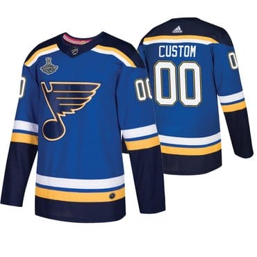 Custom St. Louis Blues Jersey Name And Number 2019 Blue Stanley Cup Champions 8 Custom St Louis Blues Jersey Name And Number 2019 Blue Stanley Cup Champions