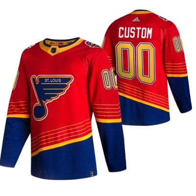 Custom St Louis Blues Jersey Name And Number 2020-21 Red Reverse Retro Alternate NHL