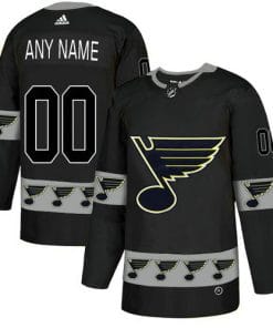 Custom St Louis Blues Jersey Name And Number Black Team Logos Fashion