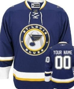 Custom St Louis Blues Jersey Name And Number Blue Third