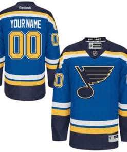 Custom St Louis Blues Jersey Name And Number Navy Blue Reebok Premier Home