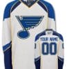 Custom St Louis Blues Jersey Name And Number White
