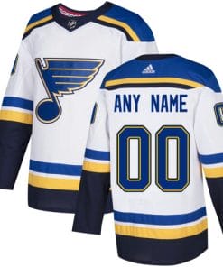 Custom St Louis Blues Jersey Name And Number White NHL