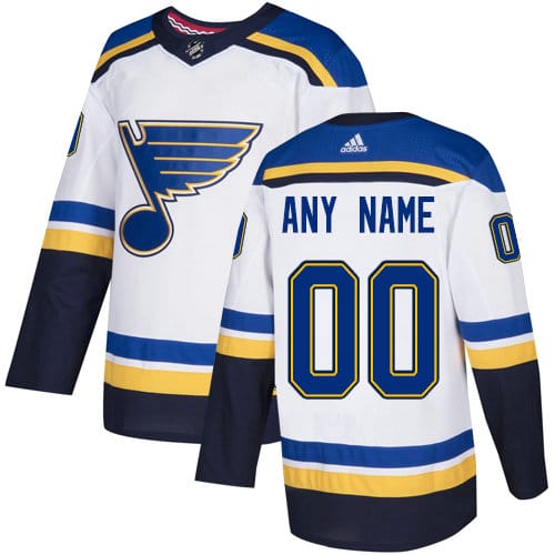 Custom St. Louis Blues Jersey Name And Number White NHL 1 Custom St Louis Blues Jersey Name And Number White NHL