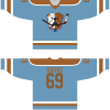 Custom Sudbury Bulldogs Jersey #69 Shore Blue Hockey
