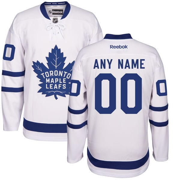 Custom Toronto Maple Leafs Jersey Name And Number 2016-17 White Away NHL Reebok Hockey 1 Custom Toronto Maple Leafs Jersey Name And Number 2016-17 White Away NHL Reebok Hockey
