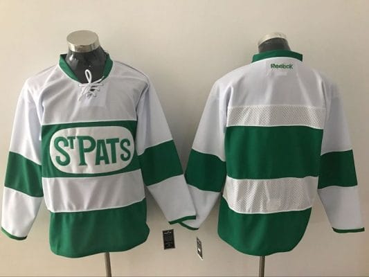 Custom Toronto Maple Leafs Jersey Name And Number 2017 White St. Patrick's Day Green Reebok Hockey 8 Custom Toronto Maple Leafs Jersey Name And Number 2017 White St. Patrick's Day Green Reebok Hockey