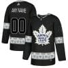 Custom Toronto Maple Leafs Jersey Name And Number Black Team Logos Fashion
