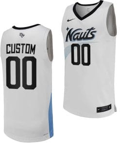 Custom UCF Knights Jersey Name and Number Replica College Basketball White Uniform