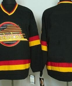 Custom Vancouver Canucks Jersey Name And Number Black CCM
