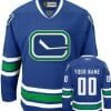 Custom Vancouver Canucks Jersey Name And Number Blue Third
